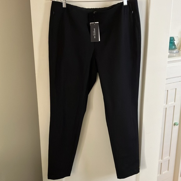 New! Lafayette 148 Black Cortland Pants size XL - Picture 1 of 8